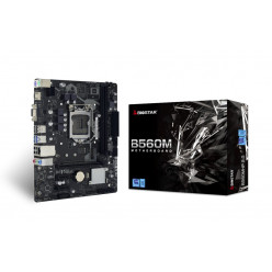 BIOSTAR B560MHP 2.0, Socket 1200, Intel® B560 (11/10th Gen CPU), Dual 2xDDR4-3200, CPU Intel graphics, VGA, HDMI, 1xPCIe X16 4.0, 4xSATA3, 1xM.2, 2xPCIe X1, ALC897 HDA, 1xGbE LAN, 4xUSB 3.2, mATX